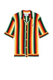 Casablanca Striped Towelling Shirt in Multi FWRD at FWRD