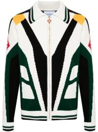 Casablanca intarsia-knit Cotton Cardigan - at Farfetch