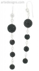 Cascading Earrings with CZ at Arte Designs