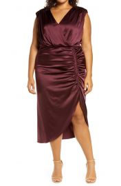 Casela Sleeveless Ruched Stretch Silk Dress at Nordstrom