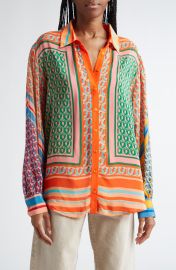 Cashew Mixed Print Button-Up Shirt at Nordstrom