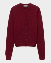 Cashmere Crewneck Cardigan at Neiman Marcus