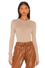 Cashmere Easy Cuffed Crew at Revolve