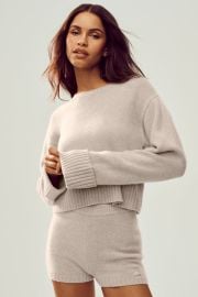 Cashmere Embrace Pullover - Oat Heather at Alo Yoga