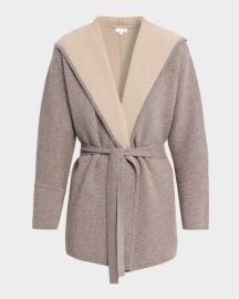 Cashmere Reversible Hooded Cardigan at Neiman Marcus