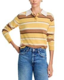 Cashmere Striped Rugby Sweater at Bloomingdales