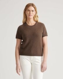 Cashmere Tee in Brown at Quince