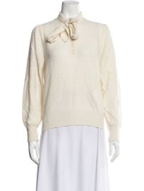 Cashmere Tie Neck Sweater at The Real Real
