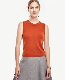 Cashmere cropped shell at Ann Taylor