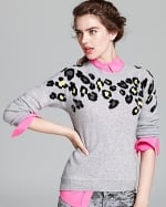 Cashmere leopard spot sweater by Aqua at Bloomingdales