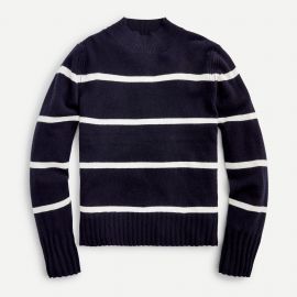 Cashmere mockneck sweater in stripe at J Crew