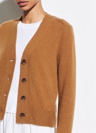 Cashmere shrunken button cardigan at Vince