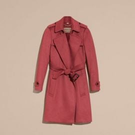 Cashmere wrap trench coat at Burberry