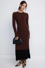 Cashmino Layered Crew Neck Dress by NAADAM Rent the Runway at Rent the Runway