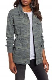 Caslon   Metallic Stitch Utility Jacket  Regular  amp  Petite    Nordstrom at Nordstrom