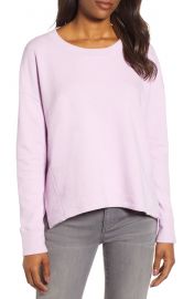 Caslon Side Slit Relaxed Sweatshirt at Nordstrom