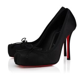 Cassia Nodo - 100 mm Pumps - Crepe satin - Black - Women - Christian Louboutin United States at Christian Louboutin