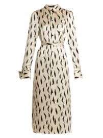 Cassidy point-collar zebra-print silk shirtdress at Matches