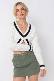 Cassie Cropped Sweater Three Sixty at Three Sixty