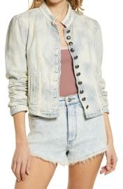 Cassie Stripe Denim Jacket at Nordstrom Rack