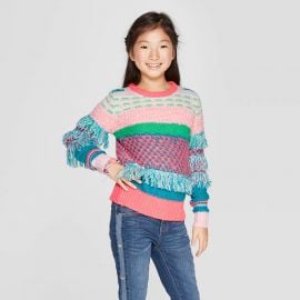 Cat & Jack Fringe Pullover Sweater at Target