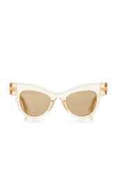 Cat-Eye Clear Acetate Sunglasses By Bottega Veneta at Moda Operandi