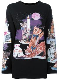 Cat Print Sweatshirt by MM6 Maison Margiela at Farfetch