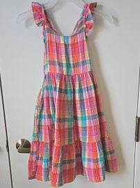 Cat amp Jack Dresses Xs Cat Jack Pink Multicolor Plaid Ruffle Sundress Poshmark at Poshmark