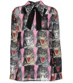 Cat-printed top at Mytheresa