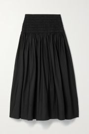 Catalina Smocked Waist Cotton Maxi Skirt by A L C  at Net A Porter