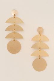 Cate Crescent Circle Drop Earrings at Francescas