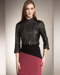 Catherine Malandrino Cropped Motorcycle Jacket at Neiman Marcus