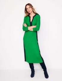 Catherine Ponte Midi Dress-Rich Emerald Boden USA at Boden