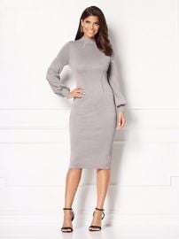 Catrina Metallic Sweater Dress by Eva Mendes Collection at New York & Company