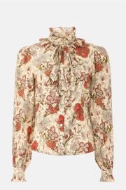 Catroux Silk Long Sleeve Button Front Blouse by Ulla Johnson Rent the Runway at Rent the Runway