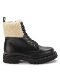 Cavalli Class by Roberto Cavalli Faux Fur Lined Leather Ankle Boots on SALE at Saks Off 5th