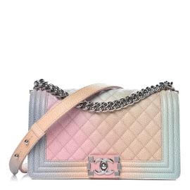  Caviar Quilted Medium Rainbow Boy Flap Multicolor by Chanel at Fashionphile