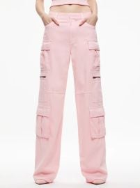 Cay Baggy Cargo Jeans In Petal Alice And Olivia at Alice + Olivia