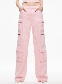 Cay Baggy Cargo Jeans In Petal Alice Olivia at Alice + Olivia