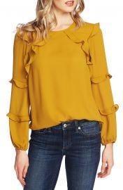 cece tiered ruffle blouse
