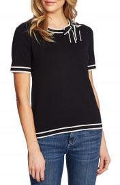 CeCe Bow Neck Short Sleeve Sweater   Nordstrom at Nordstrom