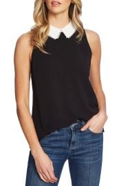 CeCe Collared Sleeveless Top at Nordstrom