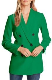 CeCe Double Breasted Twill Blazer at Nordstrom