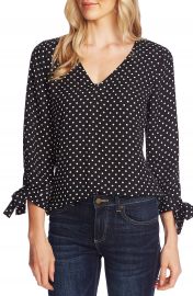 CeCe Heirloom Polka Dot Long Sleeve Blouse   Nordstrom at Nordstrom