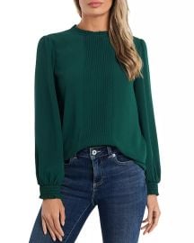 CeCe Pintucked Long-Sleeve Blouse Bloomingdales at Bloomingdales