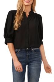 CeCe Puff Sleeve Button-Up Shirt at Nordstrom