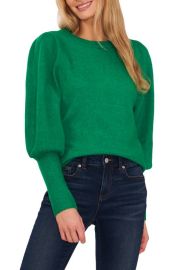 CeCe Puff Sleeve Crewneck Sweater at Nordstrom