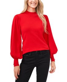 CeCe Puff-Sleeve Mock-Neck Sweater Reviews - Sweaters - Women - Macys at Macys