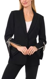 CeCe Rhinestone Bow Cuff Blazer at Nordstrom