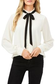 CeCe Ruffle Long Sleeve Blouse at Nordstrom